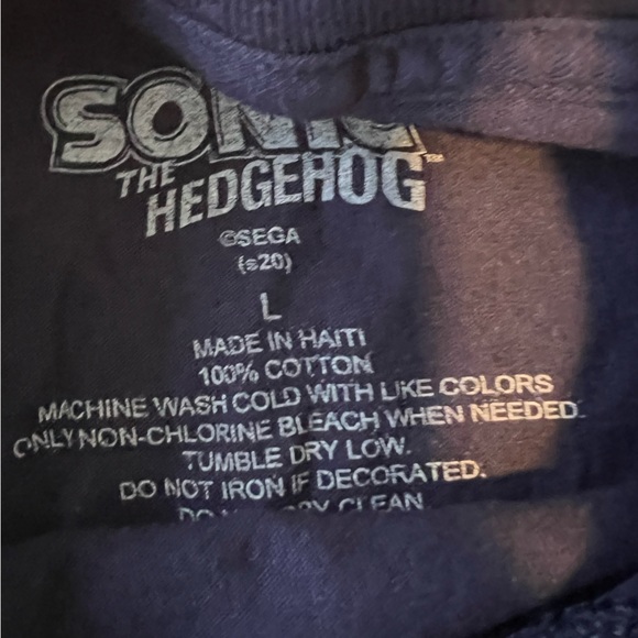 Sonic the Hedgehog Boys Cotton Long Sleeve Big Boys Tee - Picture 2 of 2